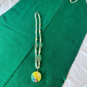 Vintage glass and acrylic necklace